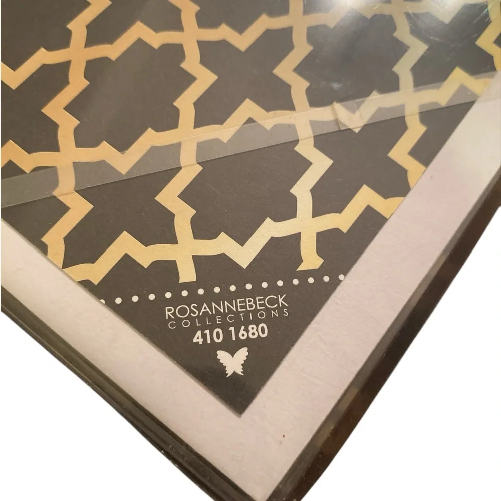 3/$18 Rosanne Beck- Sparkles & Spirits- Black & Gold Invitations- Set of 10